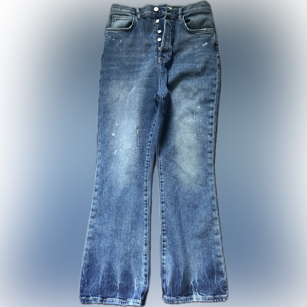 Free People Blue Flare Jeans